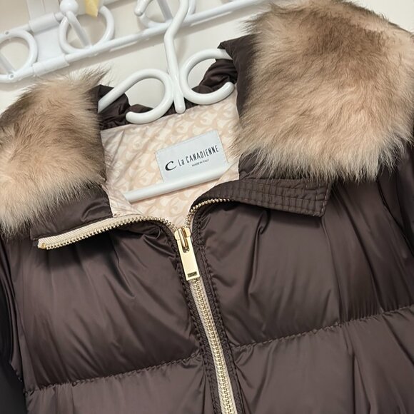 La Canadienne brown puffer parka winter coat XS new - Picture 3 of 16